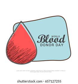 14th June,World Blood donor Day Illustration Of Blood Donation Concept Design.