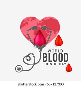 14th June,World Blood donor Day Illustration Of Blood Donation Concept Design.