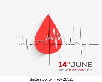 14th June,World Blood Donor Day Illustration Of Blood Donation Concept Design.