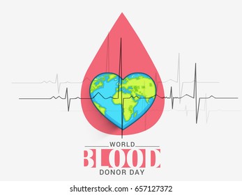 14th June,World Blood donor Day Illustration Of Blood Donation Concept Design.