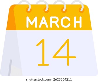 14th of March Line vector Icon Design