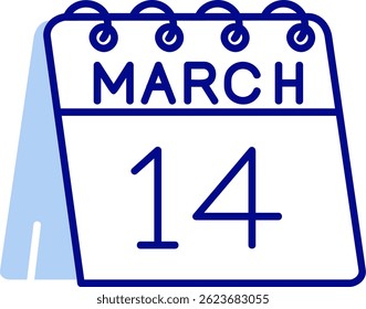 14th of March Line vector Icon Design