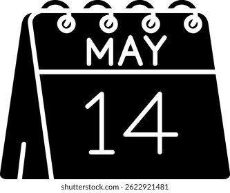 14th of May Line vector Icon Design
