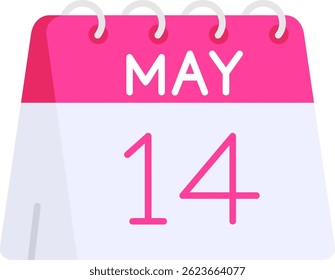14th of May Line vector Icon Design