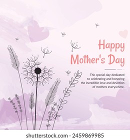 14th May Special World Mother's Day Illustration Vector Design. Celebrating and honoring the incredible love and devotion of mothers everywhere.
