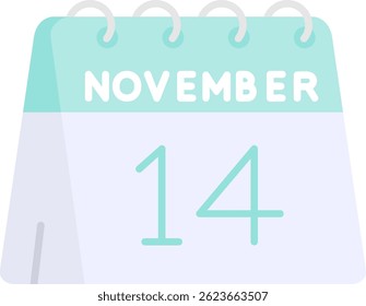 14th of November Line vector Icon Design