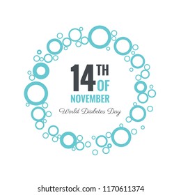 14th of November world diabetes day awareness poster. Vector illustration