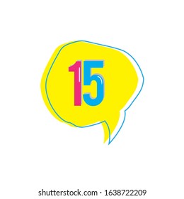 15 anniversary celebration vector concept template design illustration