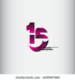 15 anniversary celebration vector concept template design illustration