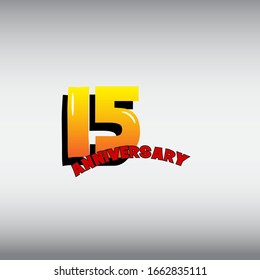 15 anniversary celebration vector concept template design illustration