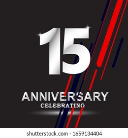 15 Jubiläum Logo-Vektorillustration Vorlage. Design für Banner, Grußkarten oder Print