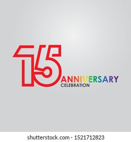 15 anniversary vector concept template design
