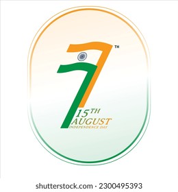 15 August 2023 logo, symbol, Icon, background. celebrating 77 years of Independence day of India.