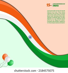 15 August, Happy Independence Day Republic Of India, Background Design