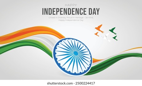 15 de agosto - Feliz Día de la Independencia del Diseño de Anuncios de la India. Celebración del Día de la Independencia de la India con monumentos y textos indios. Famosos Lugares famosos indios.