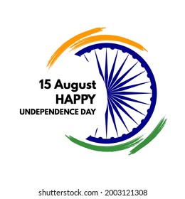15 August Happy India  Independence Day Holiday Background. Vector Illustration EPS10