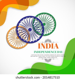 15 August, Independence day celebration background, Vector illustration.