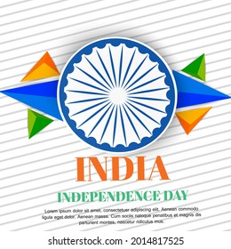 15 August, Independence day celebration background, Vector illustration.