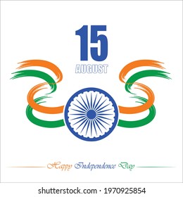 15 august independence day of india vector design