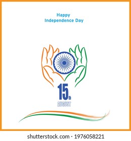 15 august independence day of india vector design