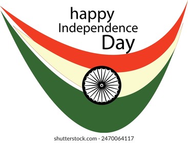 15 August Independence Day Text Icon Vector Image