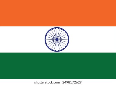 15 de agosto Bandera india EPS Archivo con proporciones precisas. 
