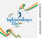 15 August Indian Happy Independence Day Celebration Poster Design Template