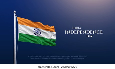 15 August Indian Happy Independence Day Celebration Poster Design Template. happy independence day India with Indian flag. abstract vector illustration design.