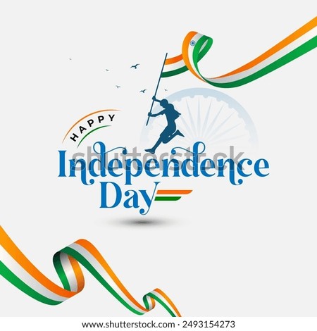 15 August Indian Happy Independence Day Celebration Poster Design Template