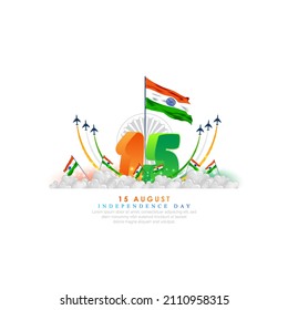 15 AUGUST- vector illustration of 15 august. Independence Day