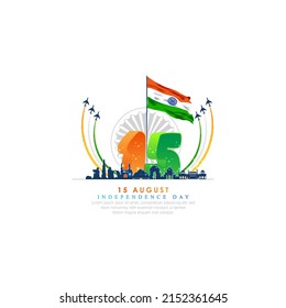 15 AUGUST- vector illustration of 15 august. Independence Day