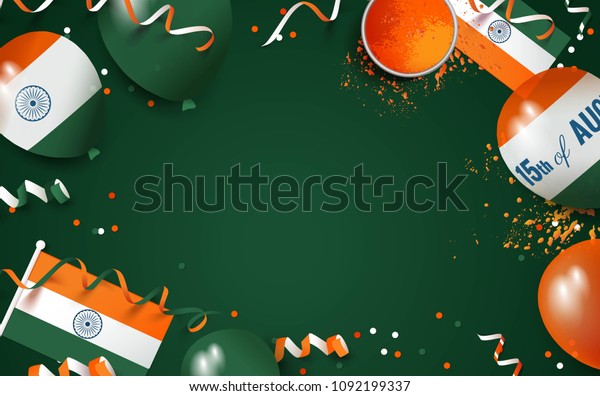 15 Augustindia Independence Day Celebration Background Stock