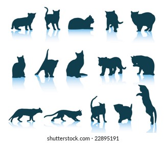 15 Cat Vectors Your Design Use Stock Vector (Royalty Free) 22895191 ...