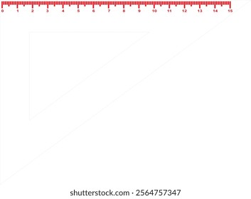 15 cm triangle ruler vector