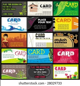 15 colorful business cards - vector set.  To see similar, please VISIT MY PORTFOLIO


