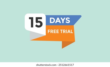 15 dias de avaliação gratuita Contagem regressiva número banner templates. tempo ícone. Ilustração de vetor 