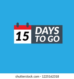 15 Days Go Sign Stock Vector (Royalty Free) 1225162318 | Shutterstock