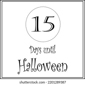 15 days until Halloween logo