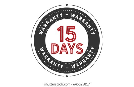 15 days warranty vintage 

