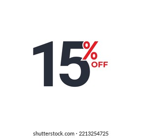 15% Discount Coupon design. Sale tags set vector badges template. Sale offer price sign. Special offer symbol. Discount promotion. Discount badge shape. Vector illustration template 