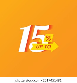 15% Discount Sale Design Illustration Collection Vector