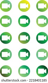 15 Engaging   modern stylish Green Videos Buttons Icons  you can use in your works; your works look more professional 