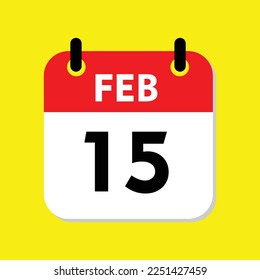 15 February icon with white background