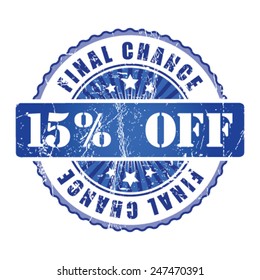 15%  Final Chance Stamp. 
