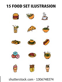 15 Food Set Illustration