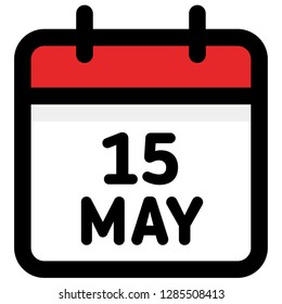 15. May - Calendar Icon - Vector Illustration - Vector