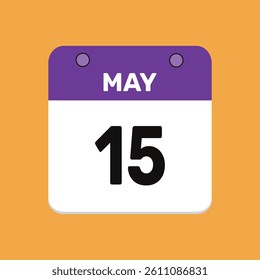 15 may calender icon text page monthly web design.