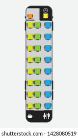 15 Meter bus seat map