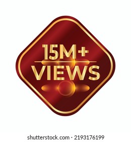 15 Million Plus Views Vector Design