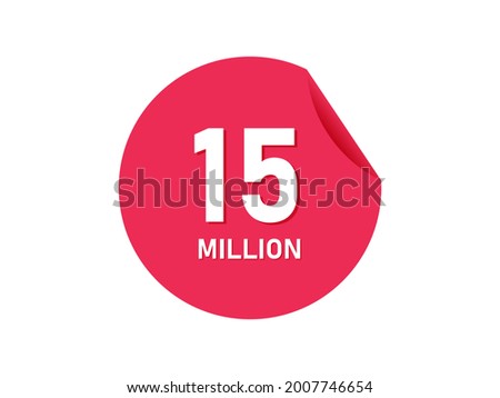 15 million texts on the white background